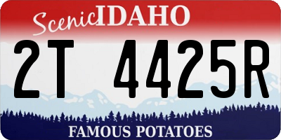 ID license plate 2T4425R
