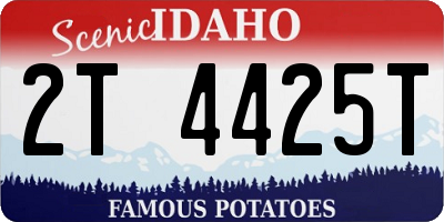 ID license plate 2T4425T