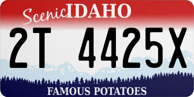 ID license plate 2T4425X
