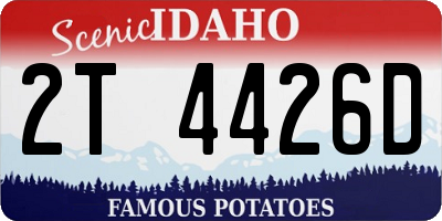 ID license plate 2T4426D