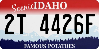 ID license plate 2T4426F