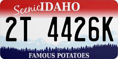 ID license plate 2T4426K