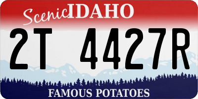 ID license plate 2T4427R