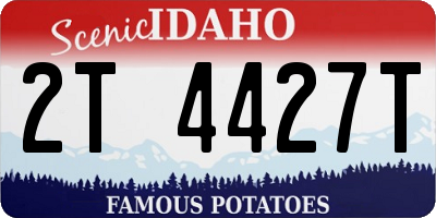 ID license plate 2T4427T