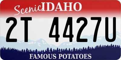 ID license plate 2T4427U