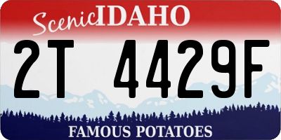 ID license plate 2T4429F