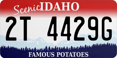 ID license plate 2T4429G