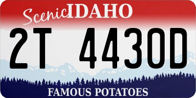 ID license plate 2T4430D