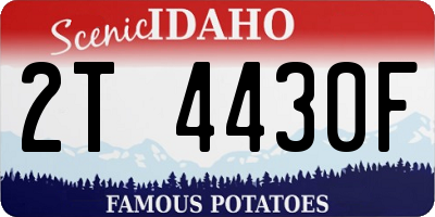 ID license plate 2T4430F