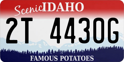 ID license plate 2T4430G