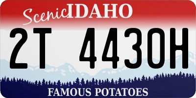ID license plate 2T4430H