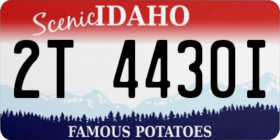 ID license plate 2T4430I