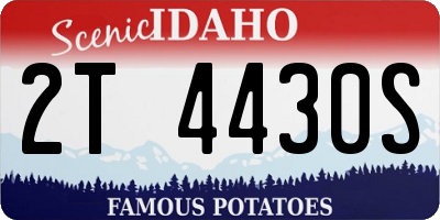 ID license plate 2T4430S