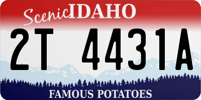ID license plate 2T4431A