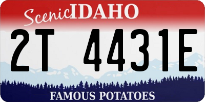 ID license plate 2T4431E