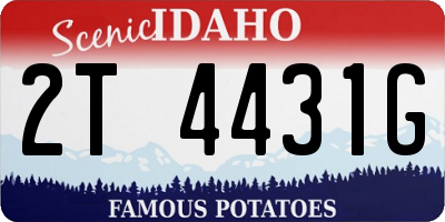 ID license plate 2T4431G