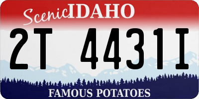 ID license plate 2T4431I