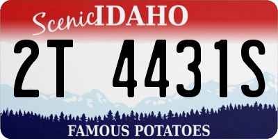ID license plate 2T4431S