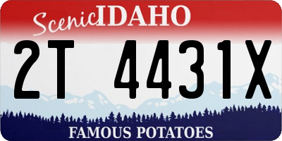 ID license plate 2T4431X