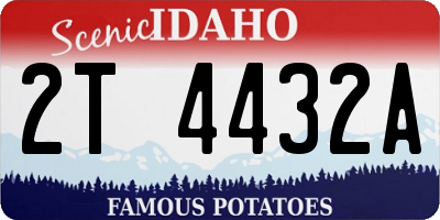 ID license plate 2T4432A