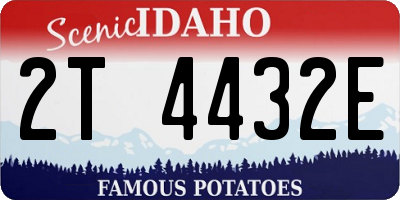 ID license plate 2T4432E