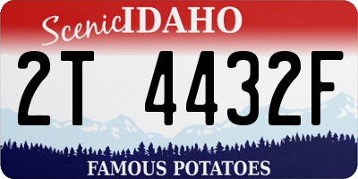 ID license plate 2T4432F