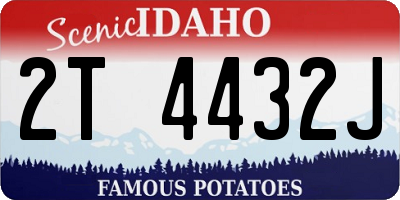ID license plate 2T4432J
