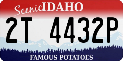 ID license plate 2T4432P