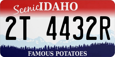 ID license plate 2T4432R