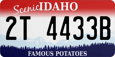 ID license plate 2T4433B