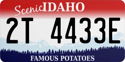 ID license plate 2T4433E