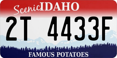 ID license plate 2T4433F