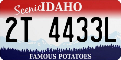ID license plate 2T4433L