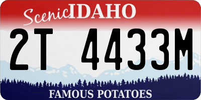 ID license plate 2T4433M