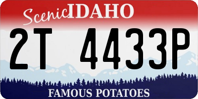 ID license plate 2T4433P