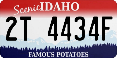 ID license plate 2T4434F