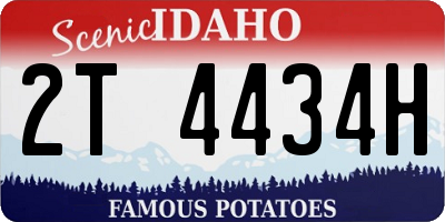 ID license plate 2T4434H