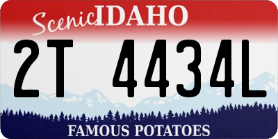 ID license plate 2T4434L