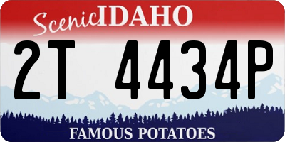 ID license plate 2T4434P