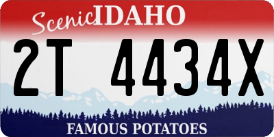 ID license plate 2T4434X