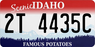ID license plate 2T4435C