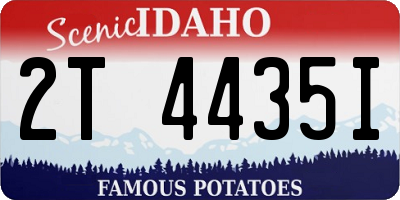 ID license plate 2T4435I