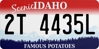 ID license plate 2T4435L