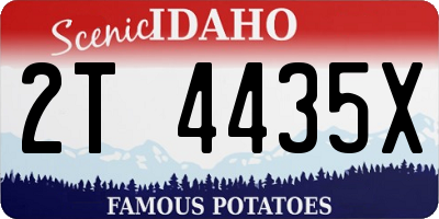 ID license plate 2T4435X