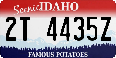 ID license plate 2T4435Z