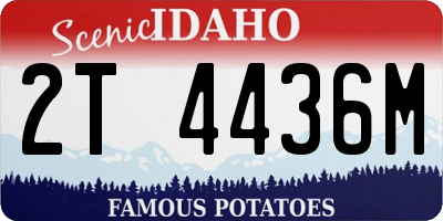 ID license plate 2T4436M