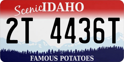 ID license plate 2T4436T