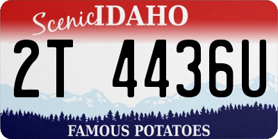 ID license plate 2T4436U