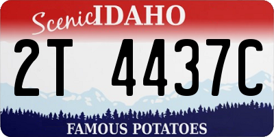ID license plate 2T4437C