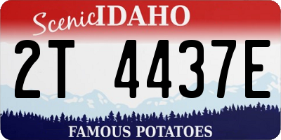 ID license plate 2T4437E